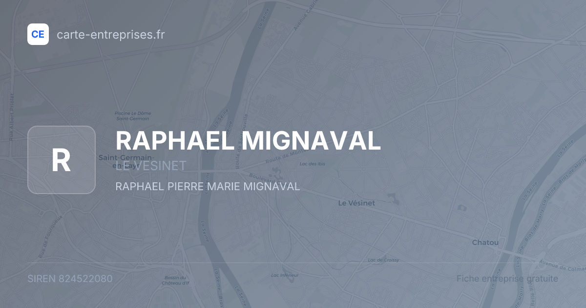 RAPHAEL MIGNAVAL — 824522080 — fiche entreprise