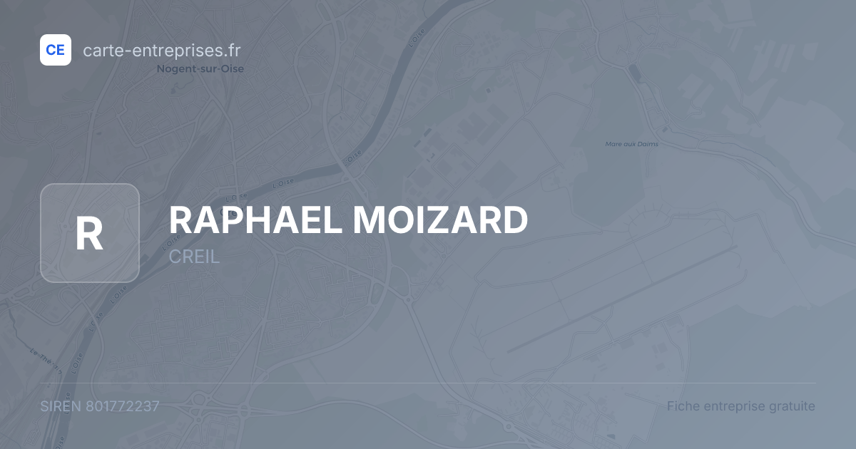 RAPHAEL MOIZARD — 801772237 — fiche entreprise