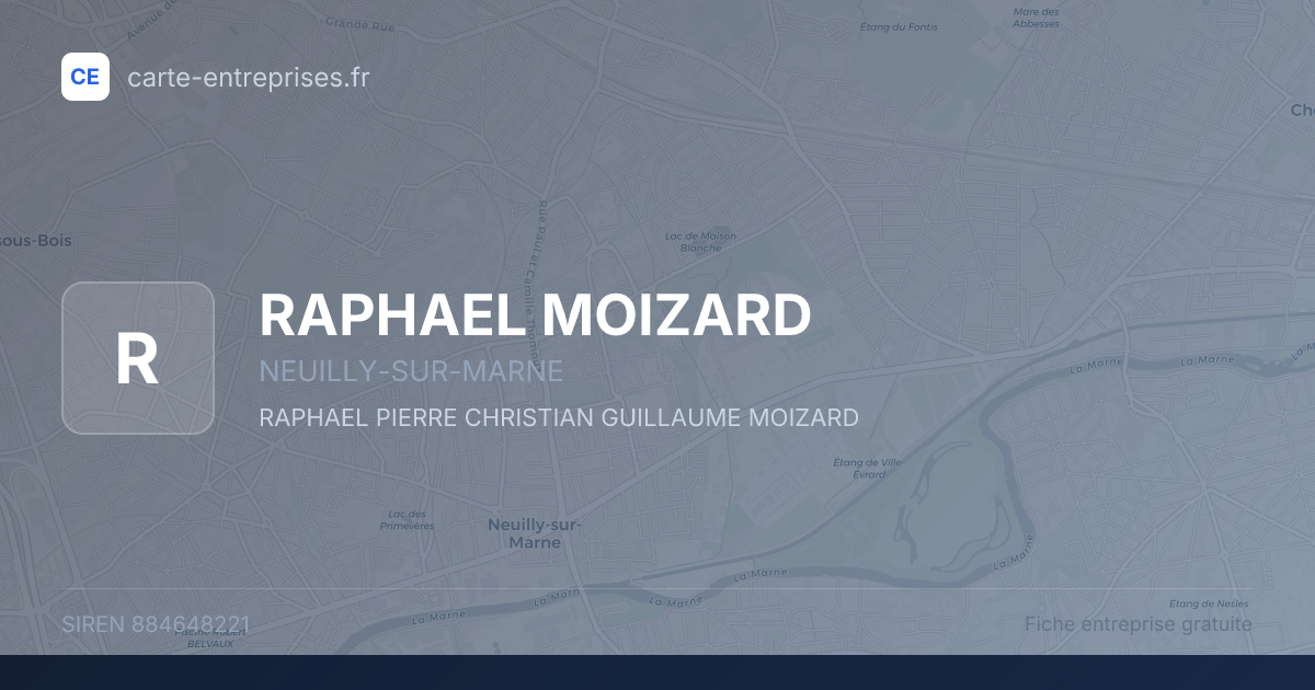 RAPHAEL MOIZARD — 884648221 — fiche entreprise