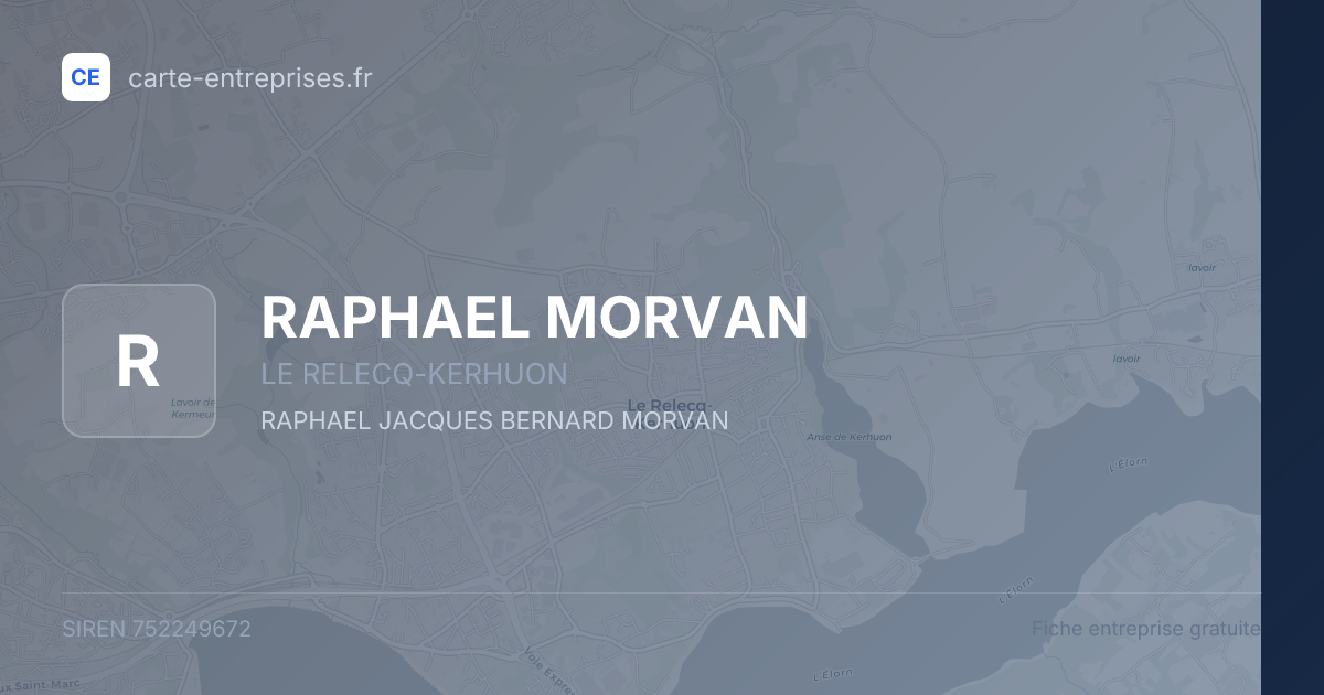 RAPHAEL MORVAN — 752249672 — fiche entreprise