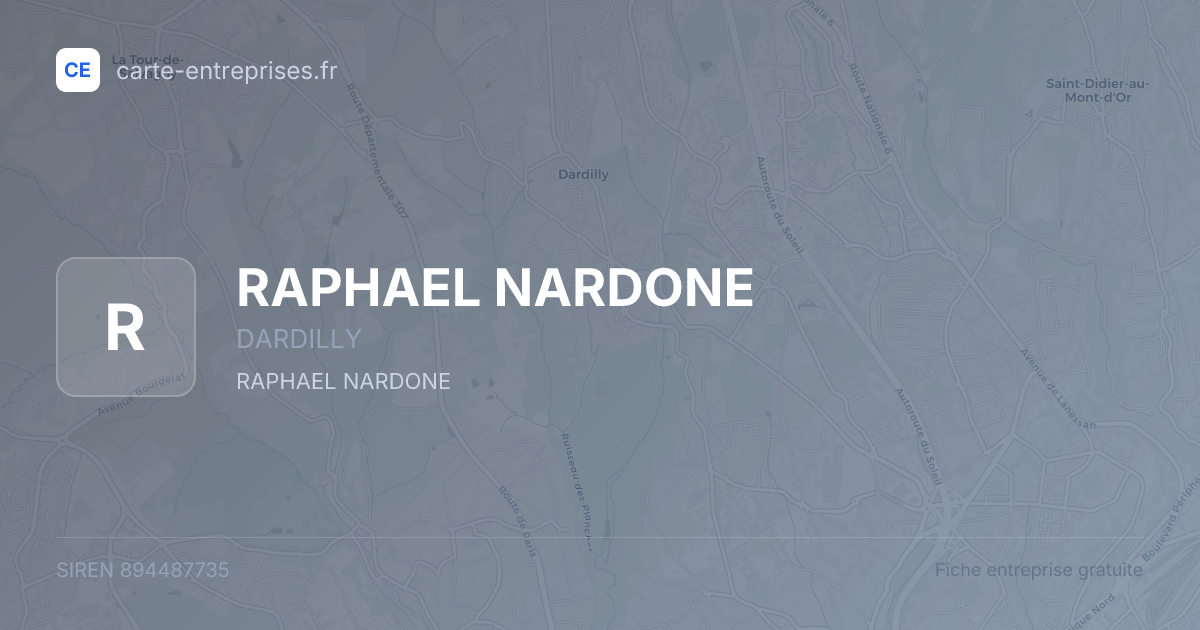 RAPHAEL NARDONE — 894487735 — fiche entreprise