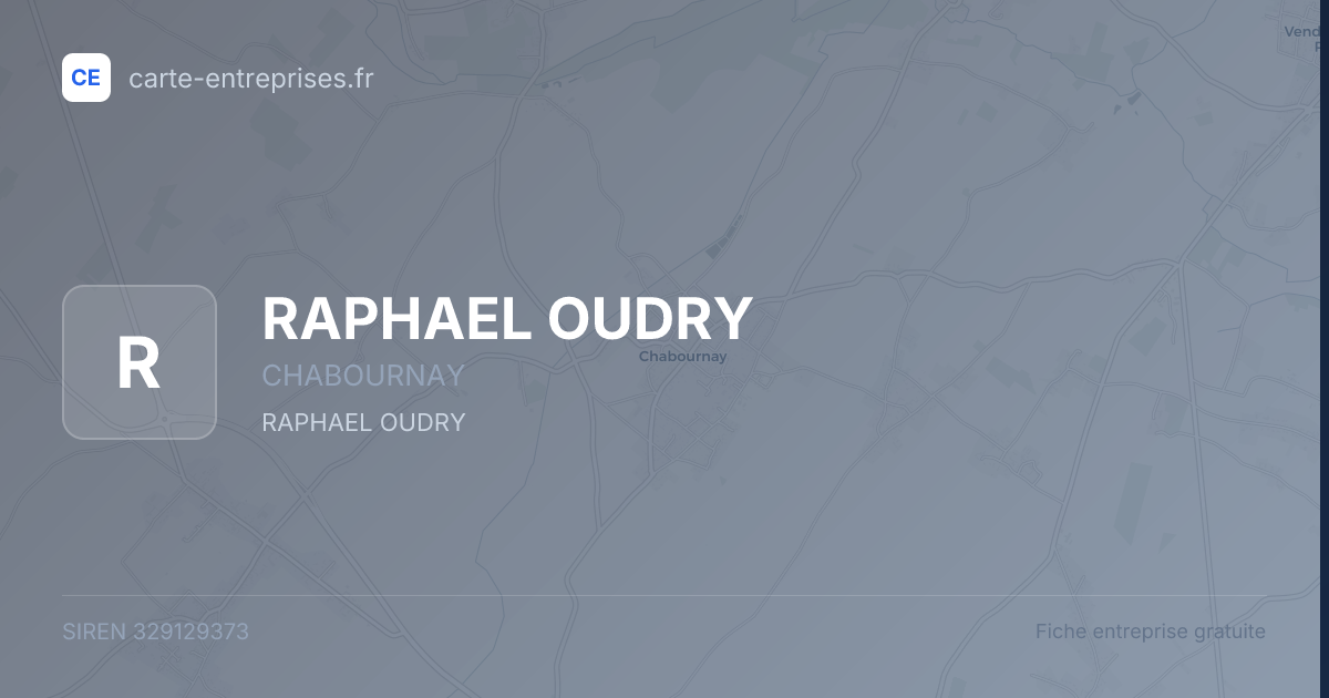 RAPHAEL OUDRY — 329129373 — fiche entreprise