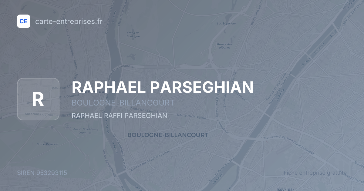 RAPHAEL PARSEGHIAN — 953293115 — fiche entreprise