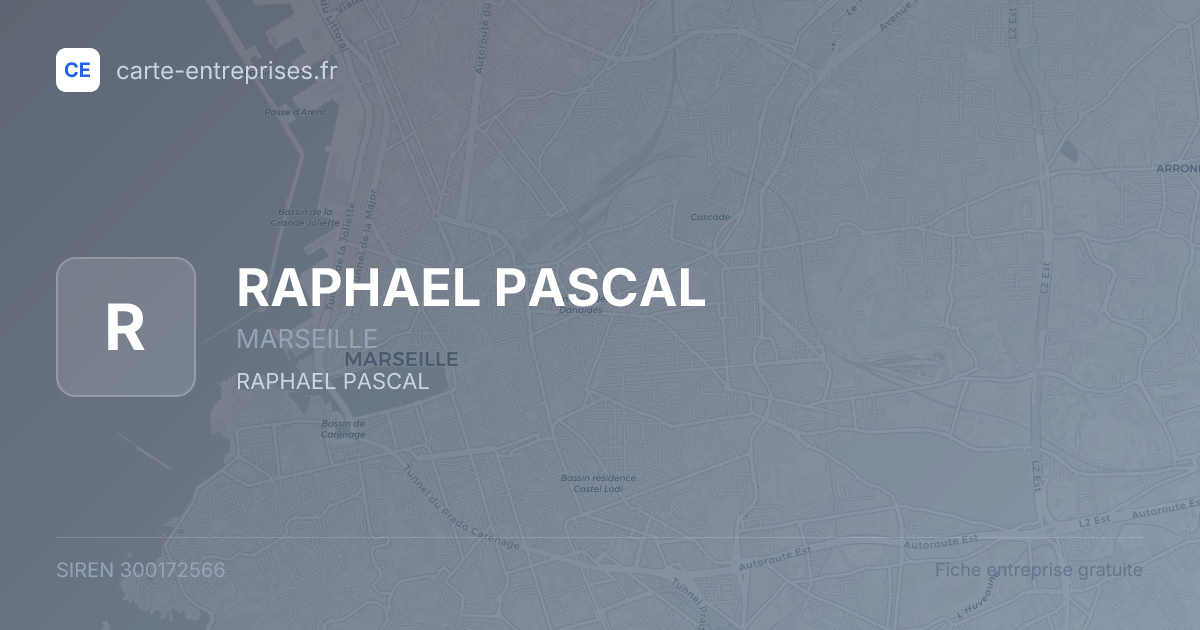 RAPHAEL PASCAL — 300172566 — fiche entreprise