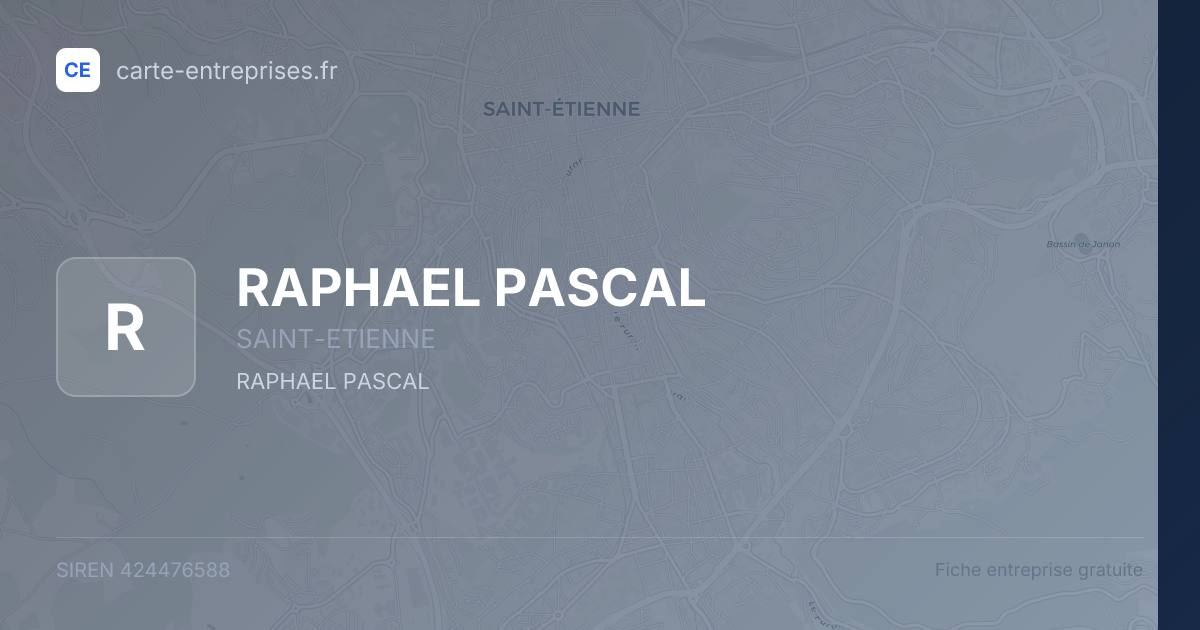RAPHAEL PASCAL — 424476588 — fiche entreprise