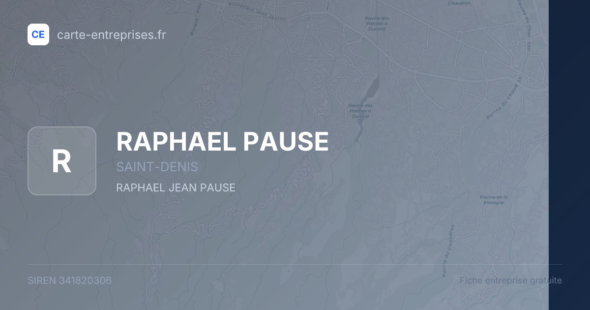 RAPHAEL PAUSE — 341820306 — fiche entreprise