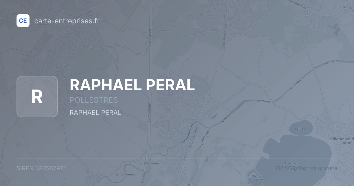 RAPHAEL PERAL — 387587975 — fiche entreprise