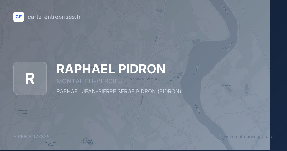 RAPHAEL PIDRON — 511778250 — fiche entreprise