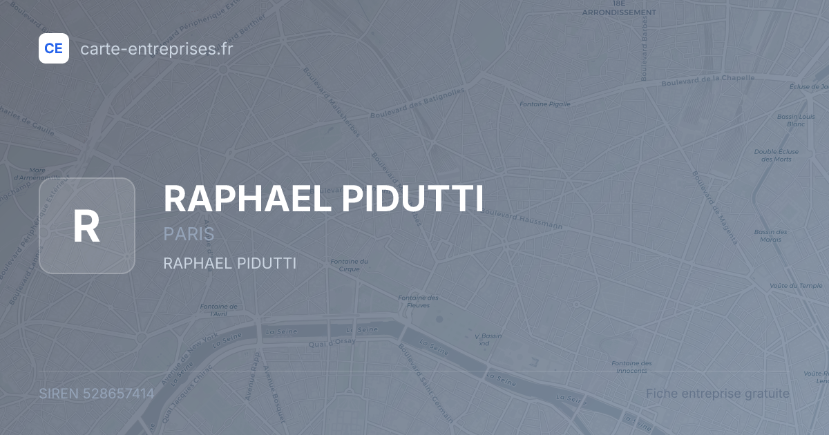 RAPHAEL PIDUTTI — 528657414 — fiche entreprise