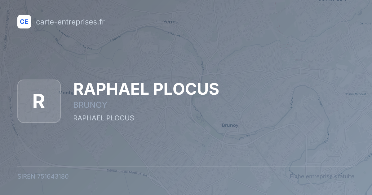 RAPHAEL PLOCUS — 751643180 — fiche entreprise