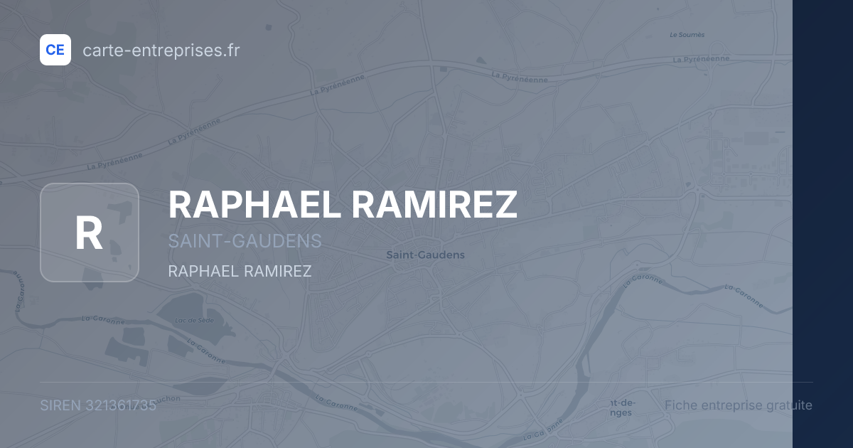 RAPHAEL RAMIREZ — 321361735 — fiche entreprise