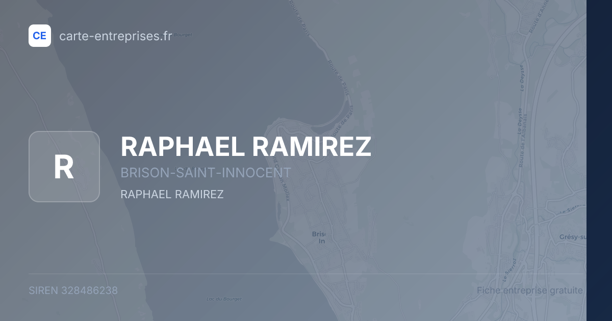 RAPHAEL RAMIREZ — 328486238 — fiche entreprise