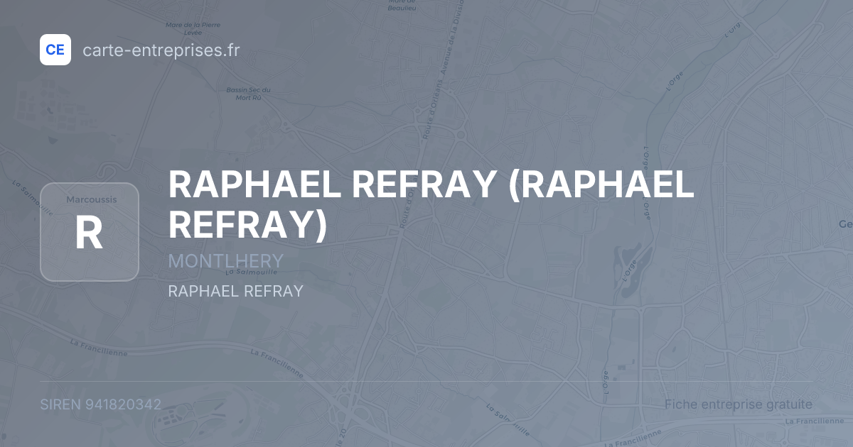 RAPHAEL REFRAY — 941820342 — fiche entreprise