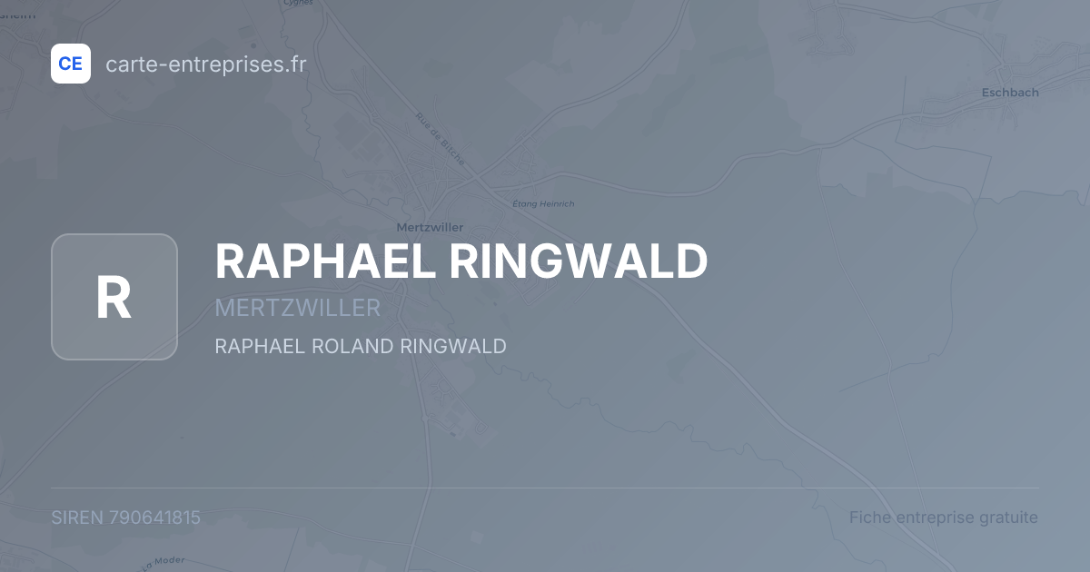 RAPHAEL RINGWALD — 790641815 — fiche entreprise