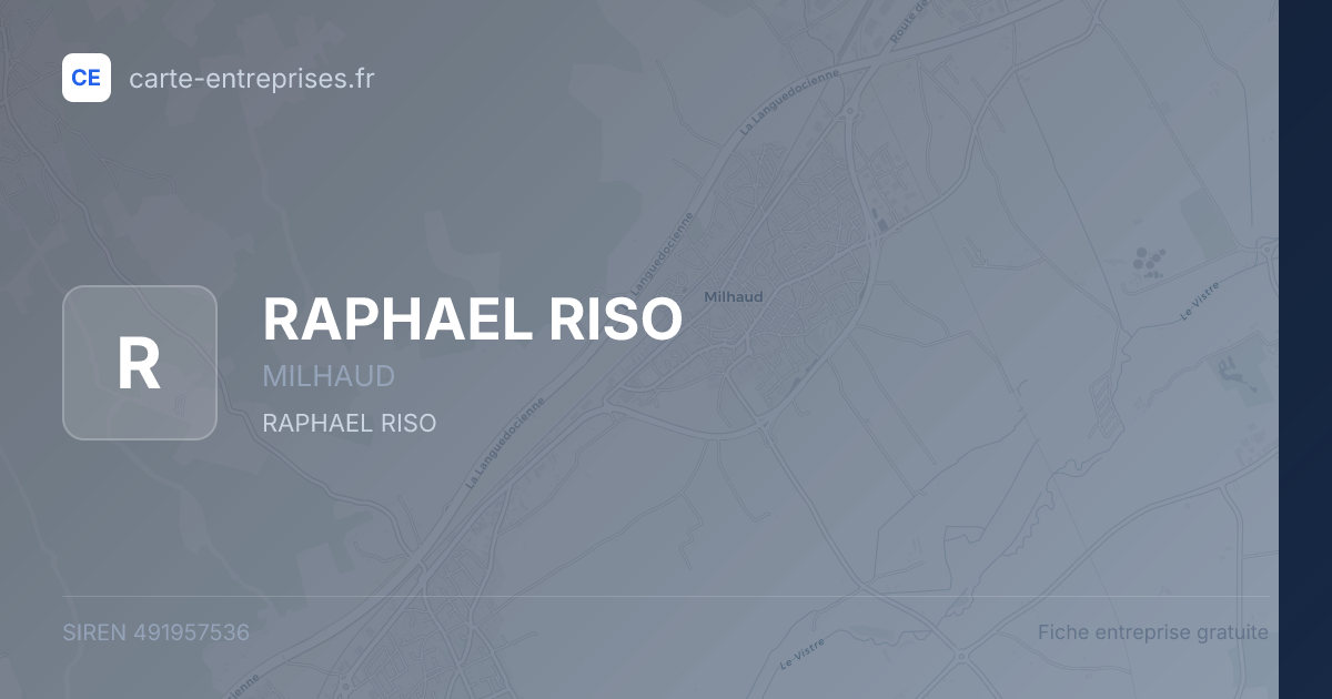 RAPHAEL RISO — 491957536 — fiche entreprise