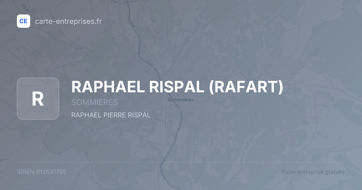RAPHAEL RISPAL (RAFART) — 812641785 — fiche entreprise