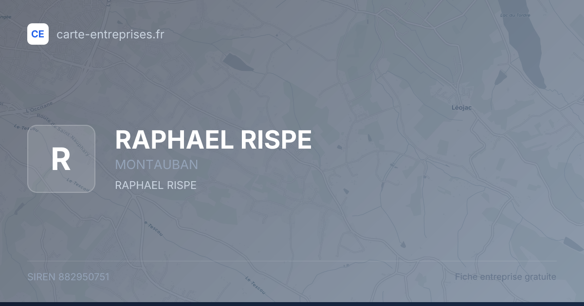 RAPHAEL RISPE — 882950751 — fiche entreprise