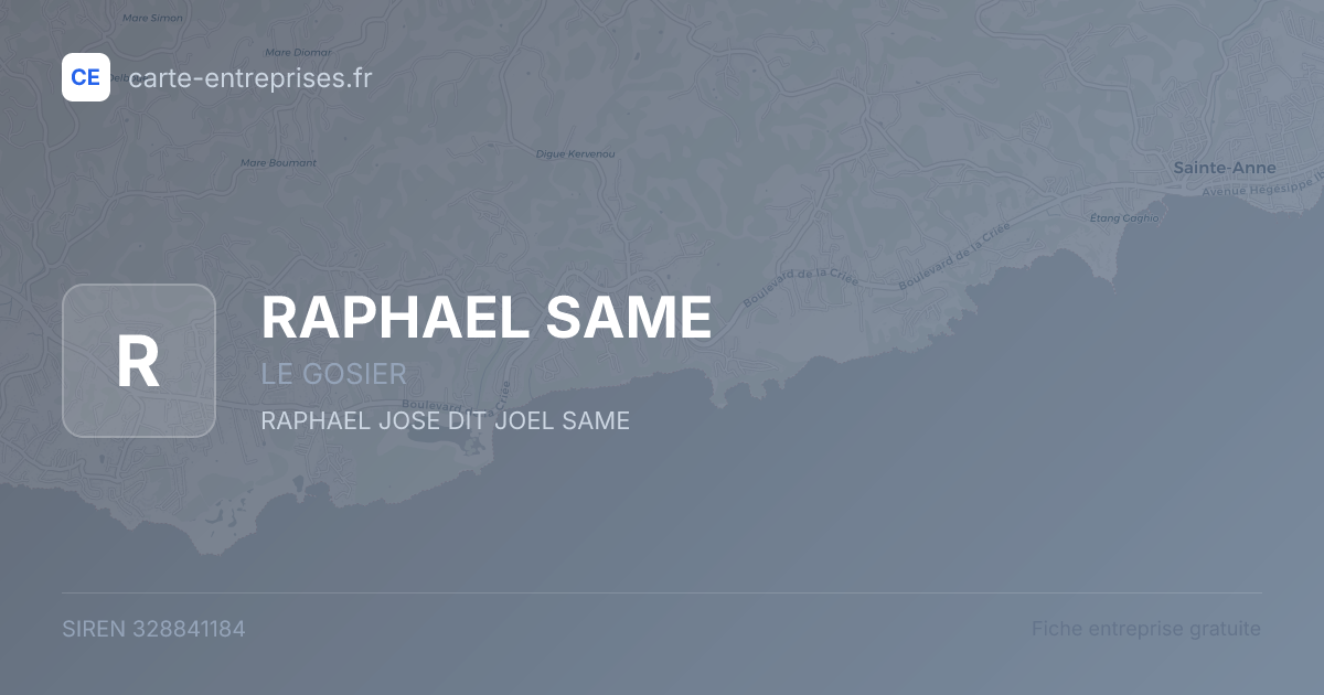 RAPHAEL SAME — 328841184 — fiche entreprise