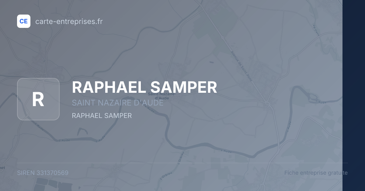 RAPHAEL SAMPER — 331370569 — fiche entreprise