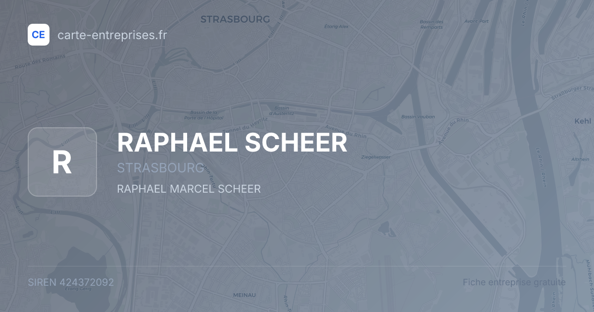 RAPHAEL SCHEER — 424372092 — fiche entreprise