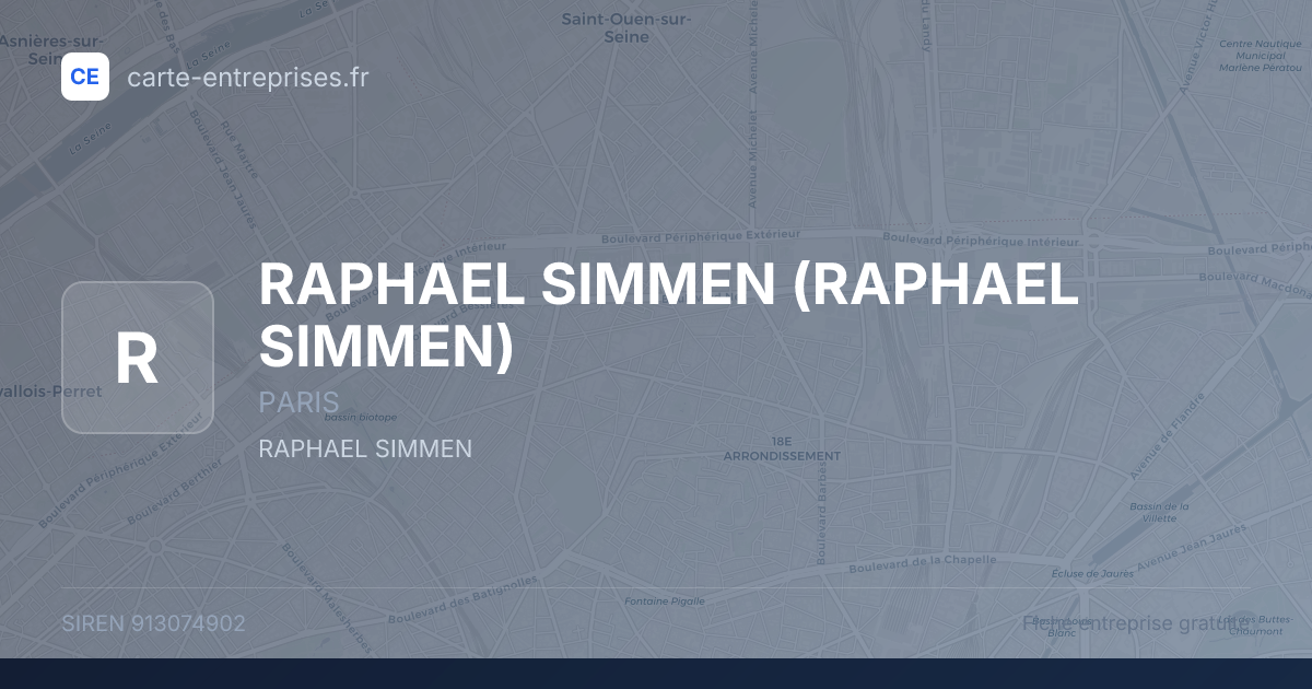 RAPHAEL SIMMEN — 913074902 — fiche entreprise