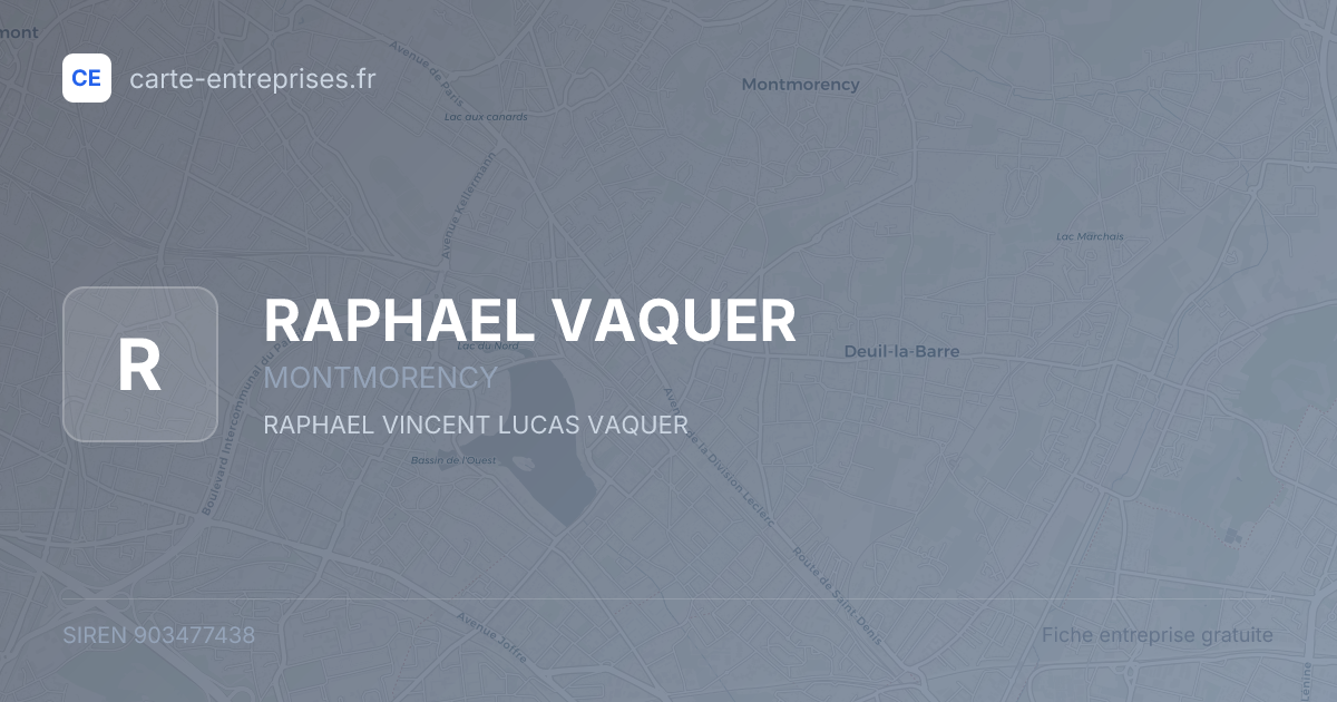 RAPHAEL VAQUER — 903477438 — fiche entreprise