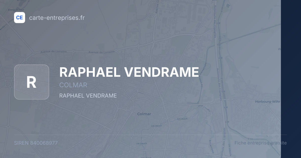 RAPHAEL VENDRAME — 840068977 — fiche entreprise