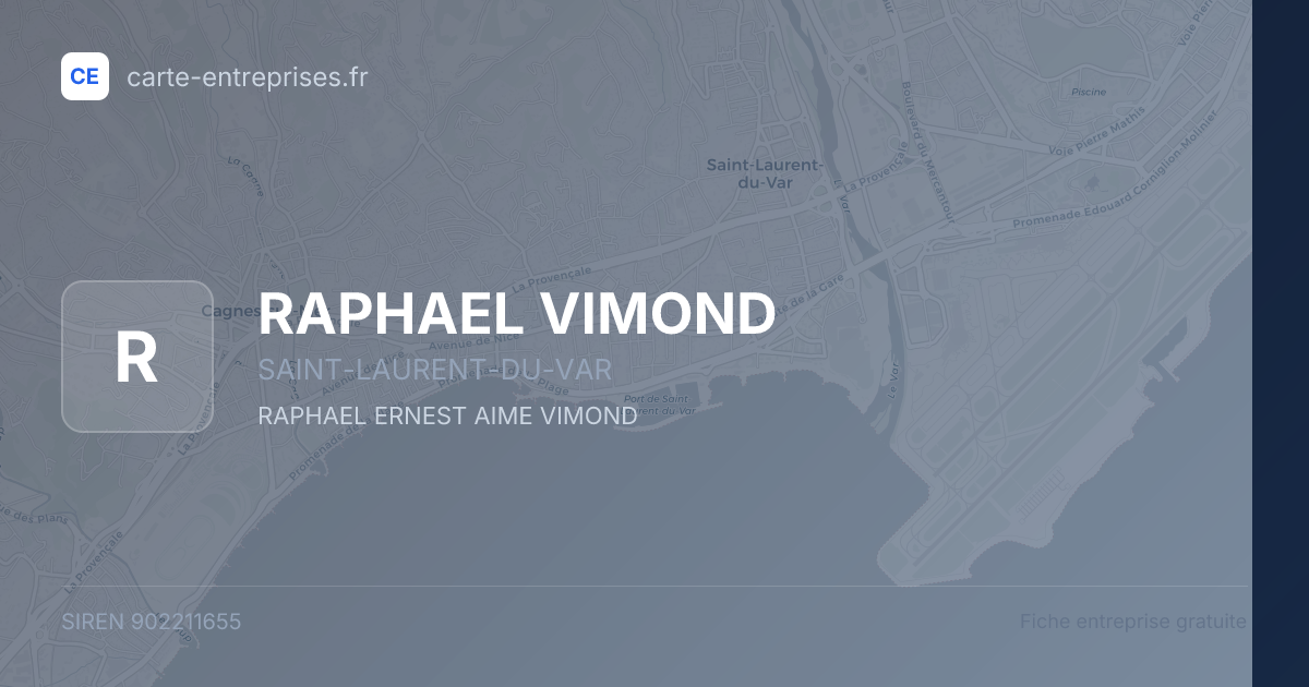 RAPHAEL VIMOND — 902211655 — fiche entreprise