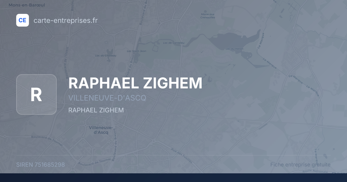 RAPHAEL ZIGHEM — 751685298 — fiche entreprise