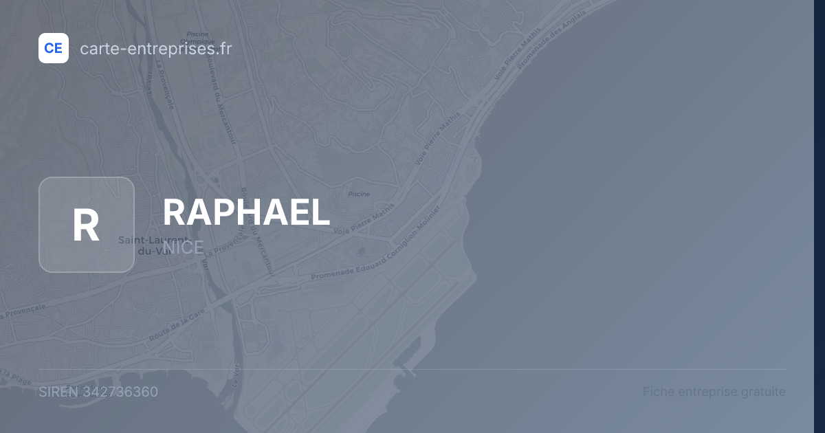 RAPHAEL — 342736360 — fiche entreprise