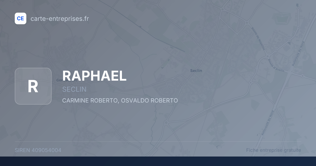 RAPHAEL — 409054004 — fiche entreprise