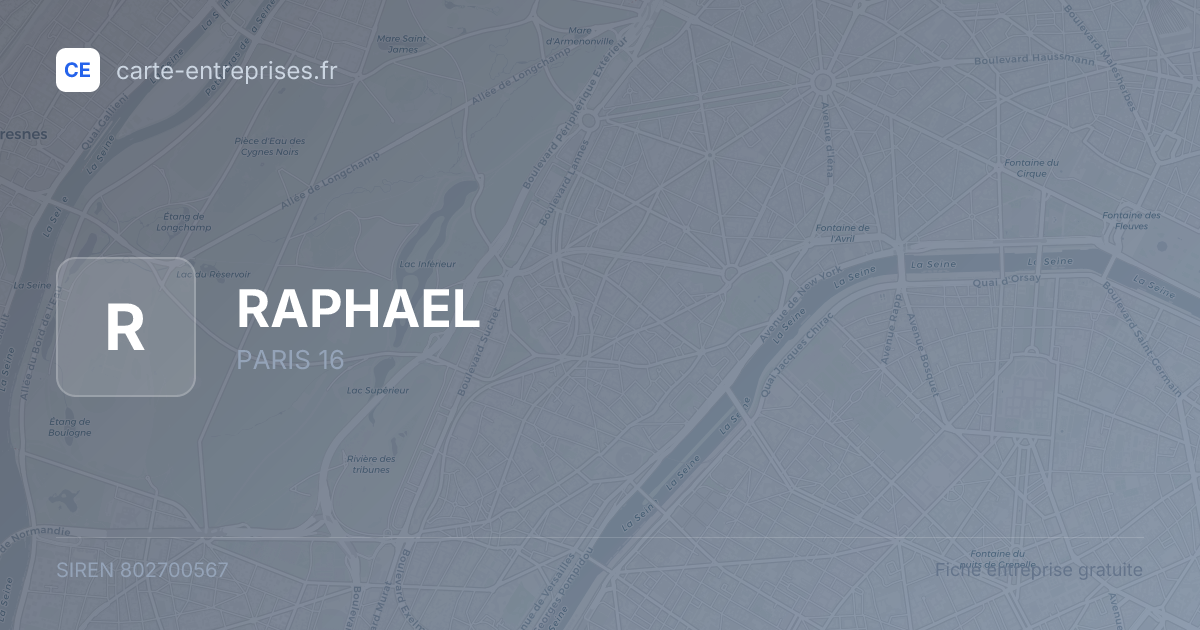 RAPHAEL — 802700567 — fiche entreprise