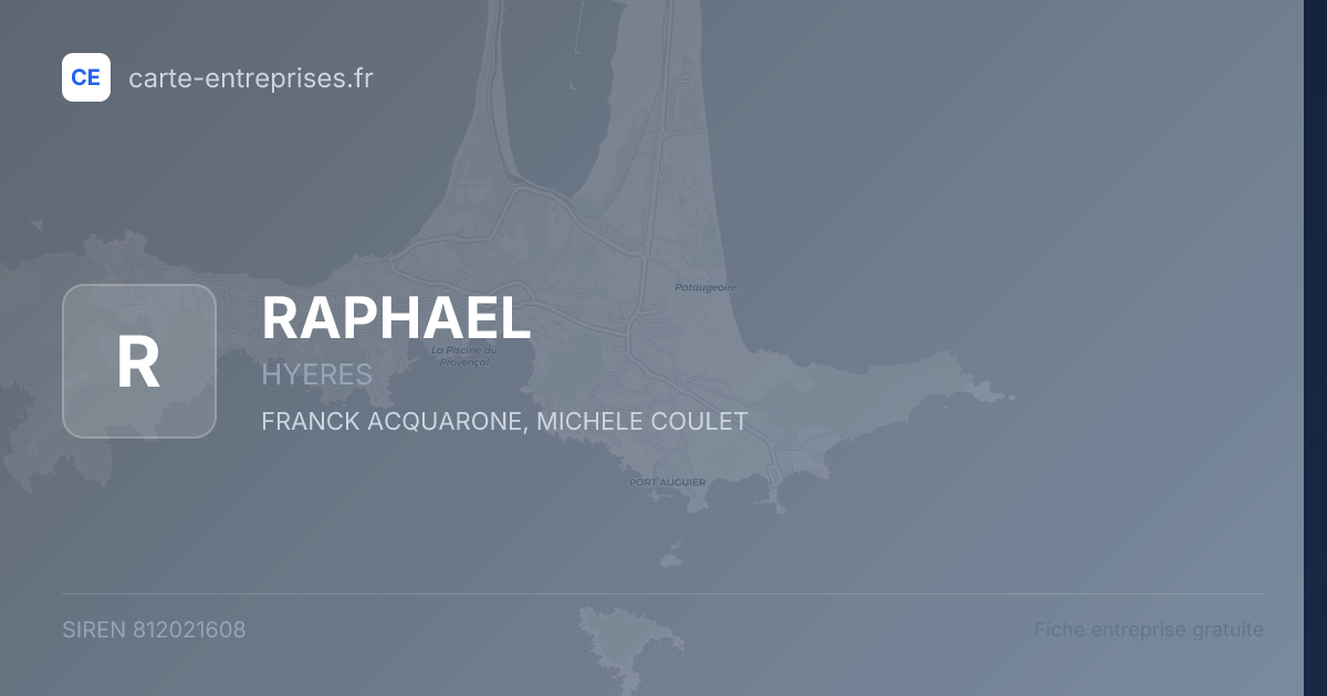 RAPHAEL — 812021608 — fiche entreprise
