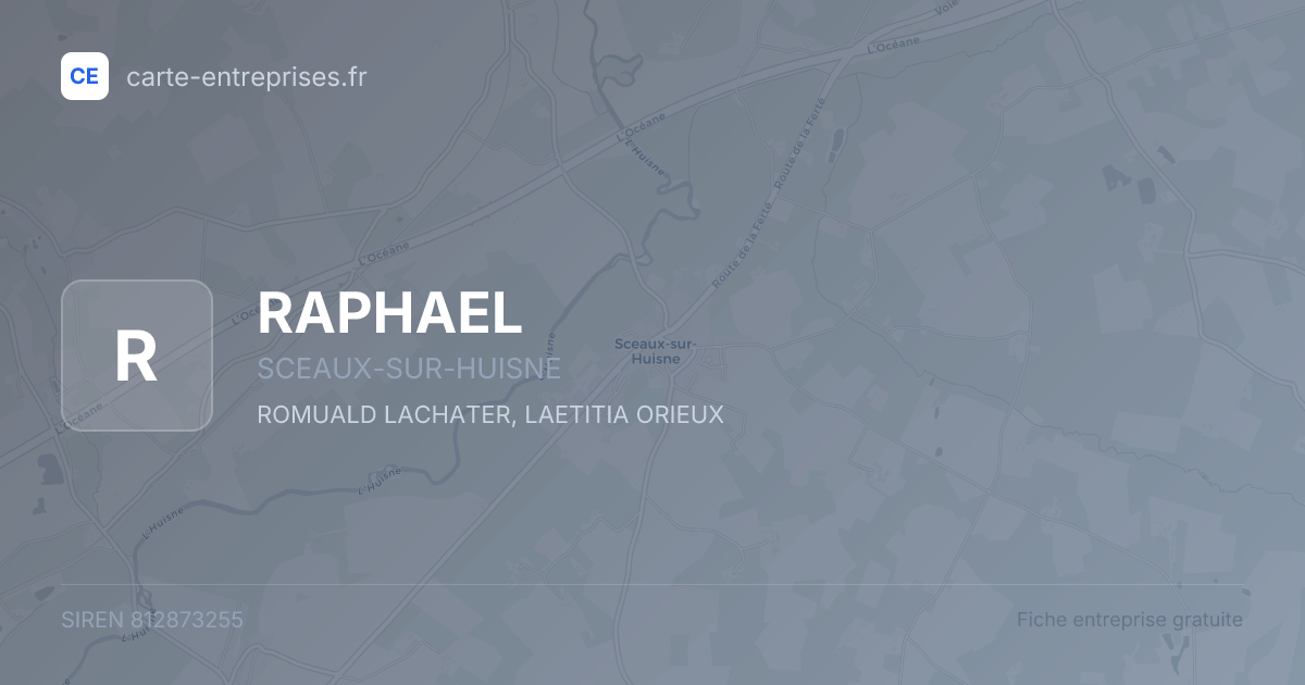RAPHAEL — 812873255 — fiche entreprise