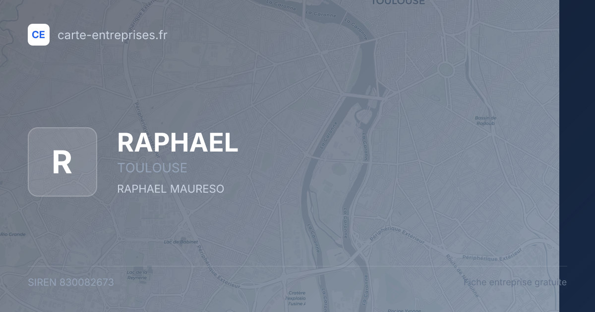 RAPHAEL — 830082673 — fiche entreprise