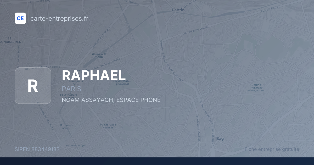 RAPHAEL — 883449183 — fiche entreprise