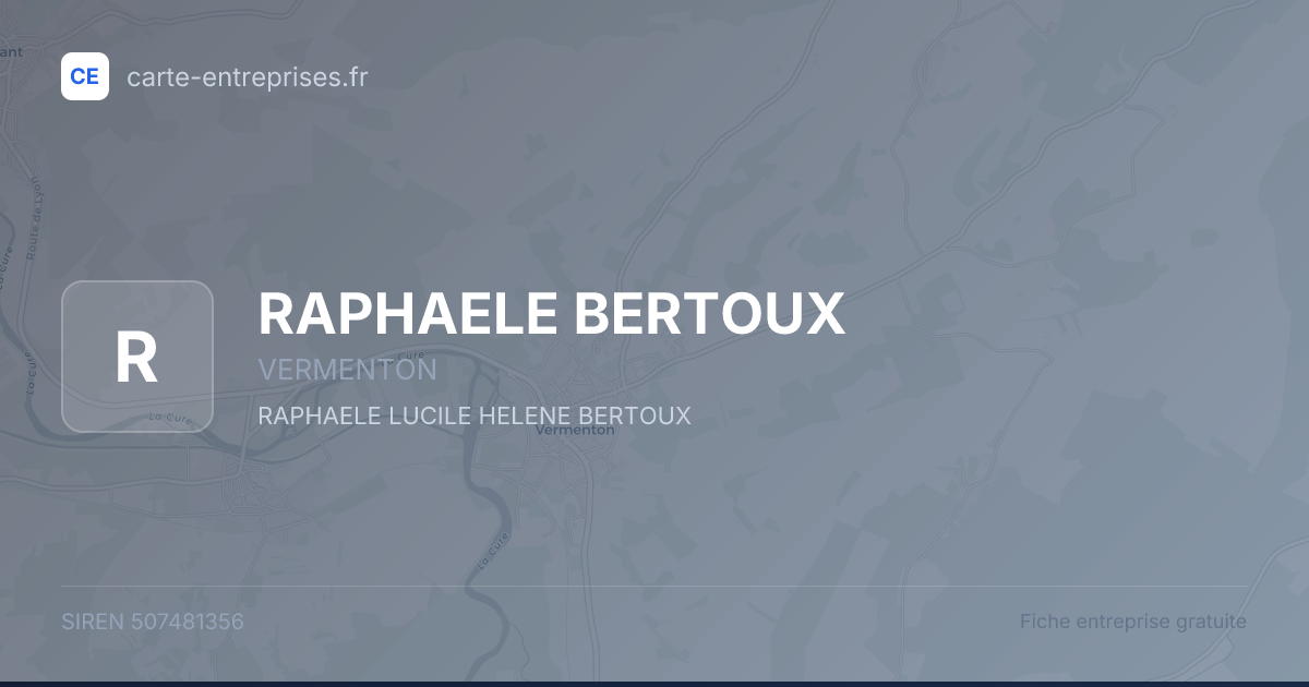 RAPHAELE BERTOUX — 507481356 — fiche entreprise