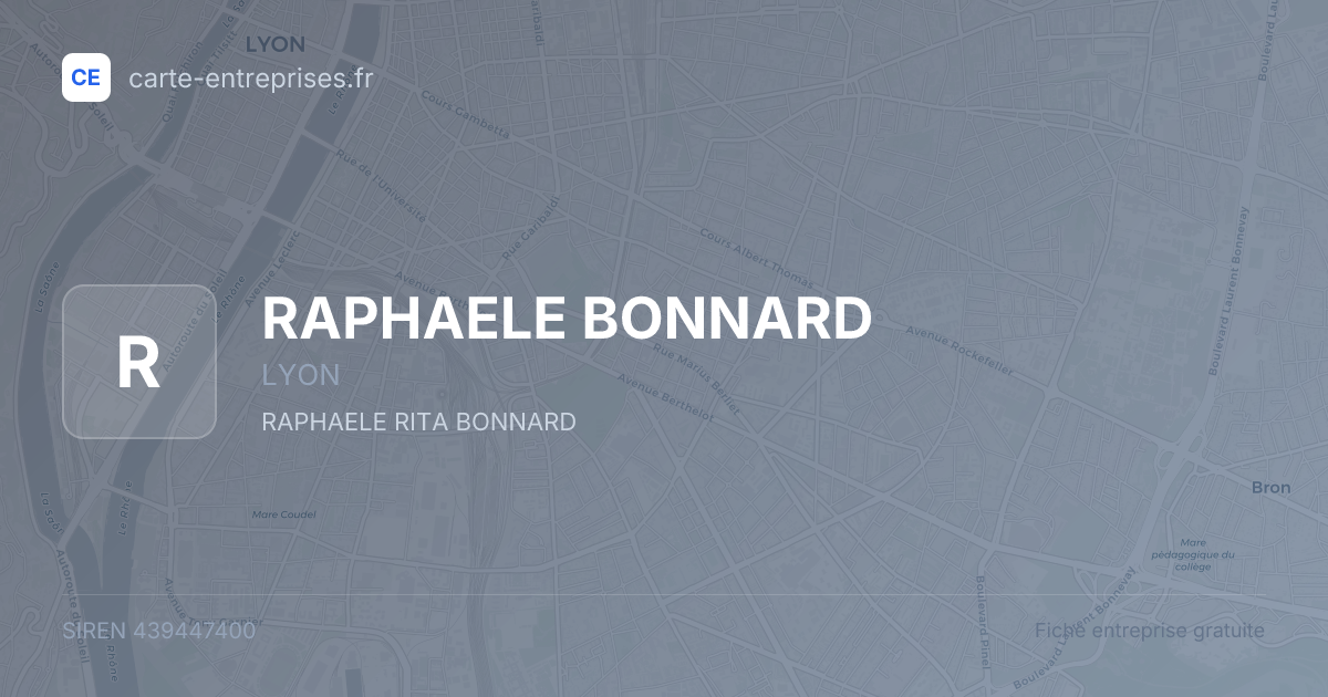 RAPHAELE BONNARD — 439447400 — fiche entreprise