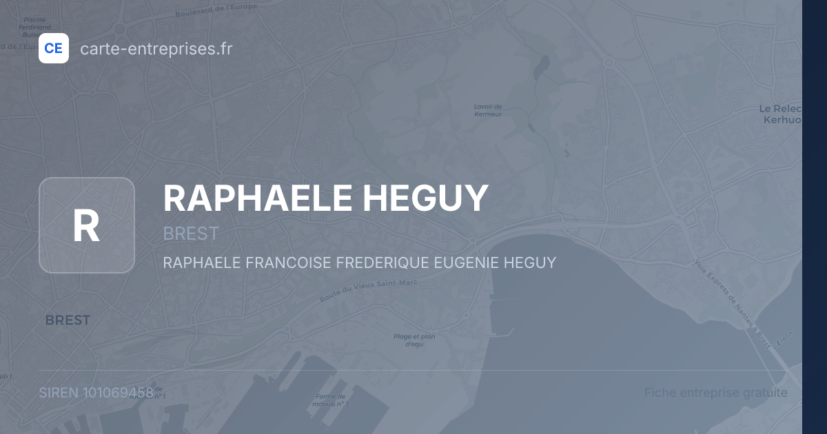 RAPHAELE HEGUY — 101069458 — fiche entreprise