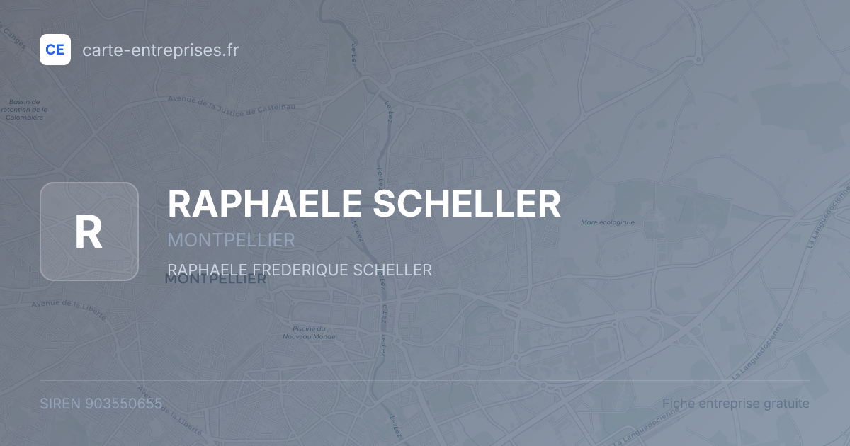 RAPHAELE SCHELLER — 903550655 — fiche entreprise