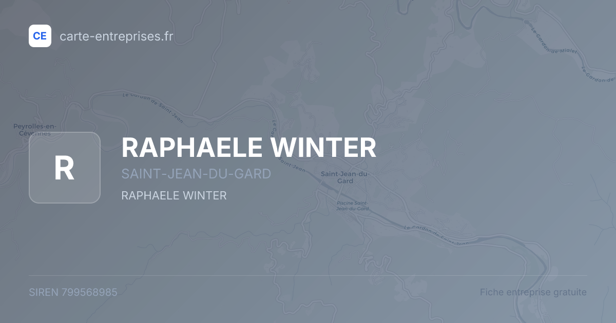 RAPHAELE WINTER — 799568985 — fiche entreprise