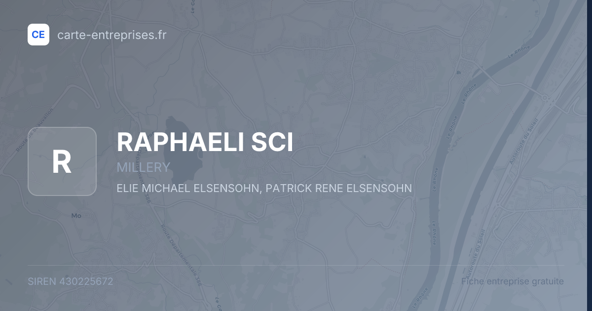 RAPHAELI SCI — 430225672 — fiche entreprise