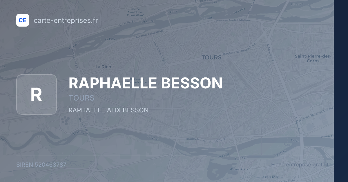 RAPHAELLE BESSON — 520463787 — fiche entreprise