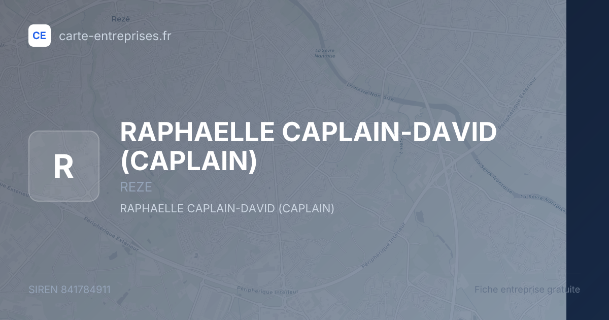 RAPHAELLE CAPLAIN-DAVID (CAPLAIN) — 841784911 — fiche entreprise