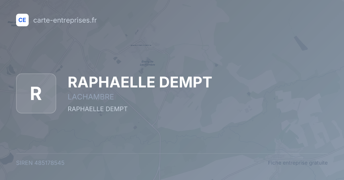 RAPHAELLE DEMPT — 485178545 — fiche entreprise