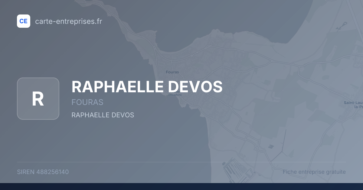 RAPHAELLE DEVOS — 488256140 — fiche entreprise