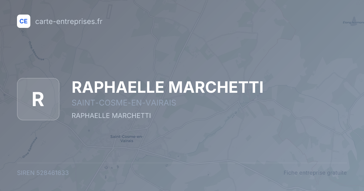 RAPHAELLE MARCHETTI — 528461833 — fiche entreprise