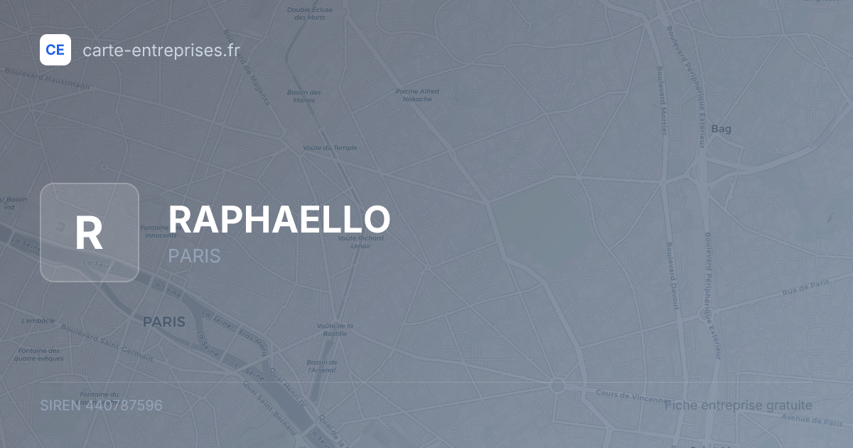 RAPHAELLO — 440787596 — fiche entreprise