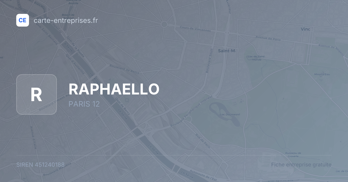 RAPHAELLO — 451240188 — fiche entreprise