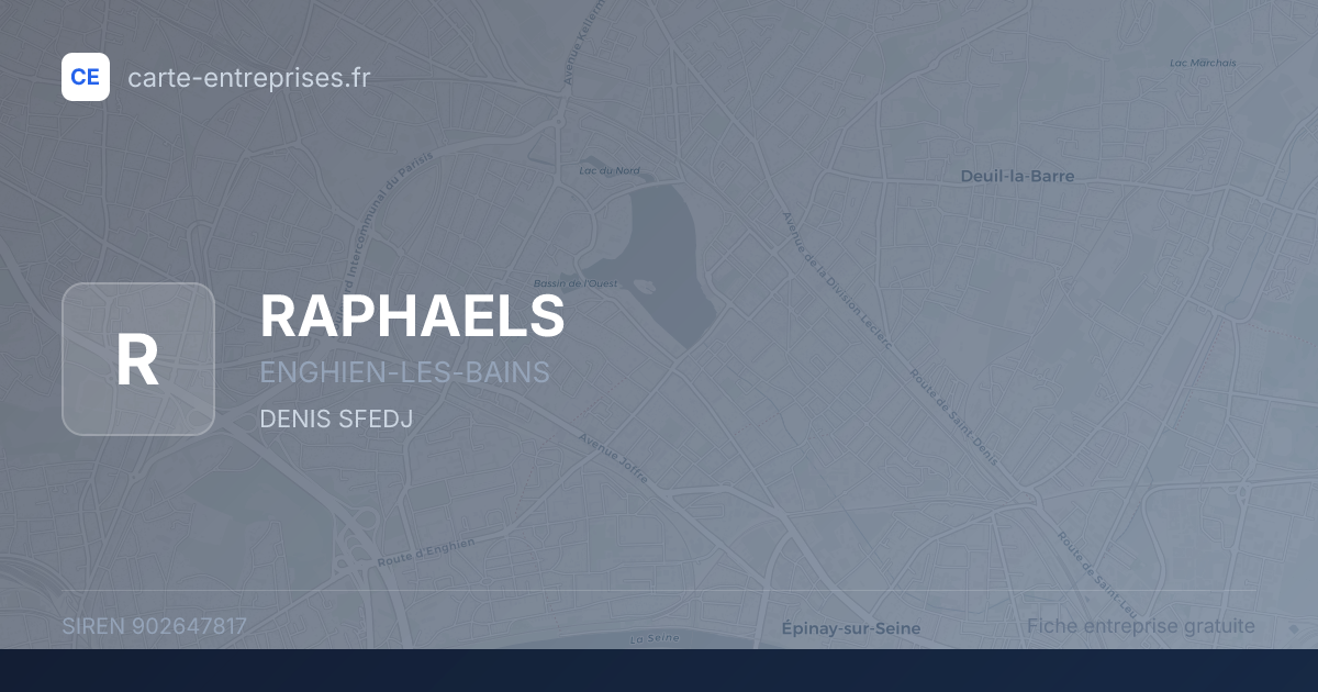 RAPHAELS — 902647817 — fiche entreprise